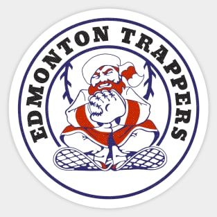 Vintage Edmonton Trappers Baseball Sticker